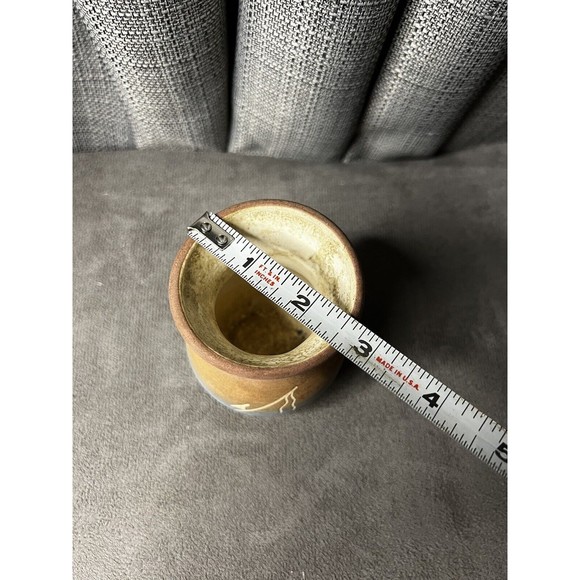 VTG Sioux Pottery Native American Vase Planter Signed 4” Indiana Pastel Colors - Picture 7 of 11